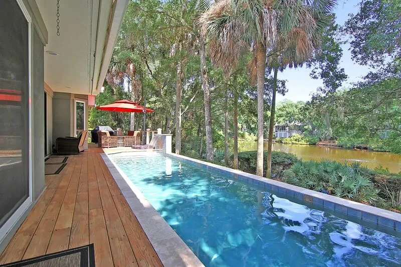 Pool + lagoon view